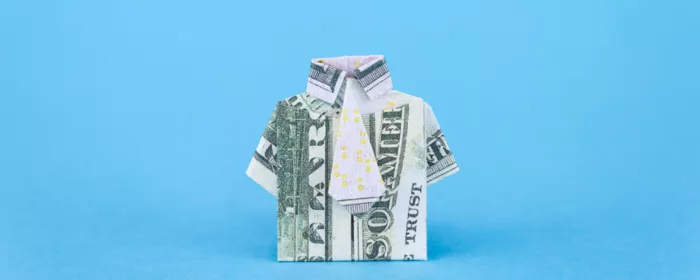 a shirt made out of dollar bills