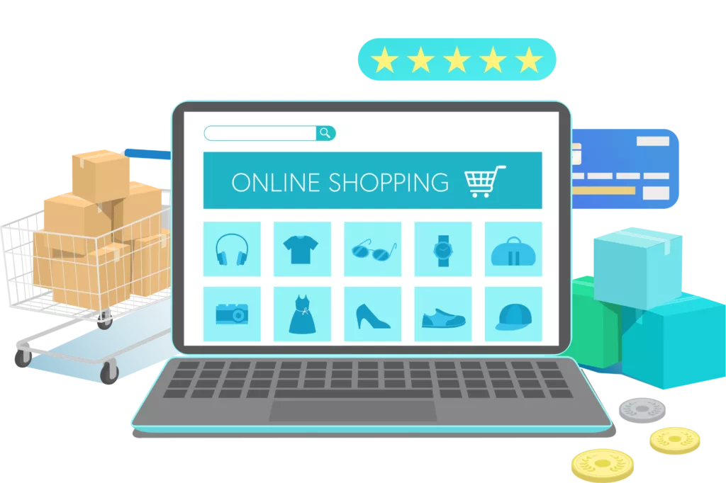 an open laptop on an online shopping site powered by a high-risk payment gateway on BigCommerce