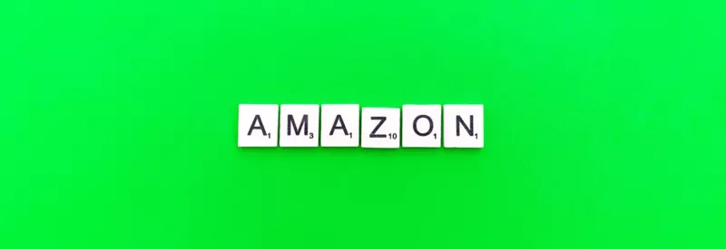 The word Amazon written with a bright green background to represent selling CBD on Amazon.