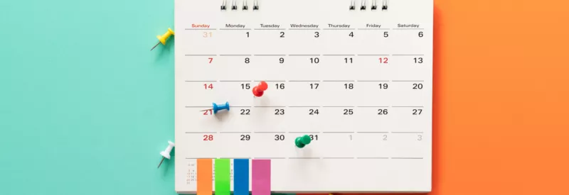 A calendar showing how variable recurring payments work in the banking system.