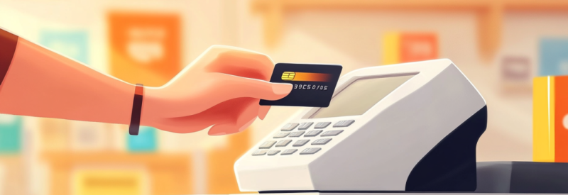 credit card transaction in store