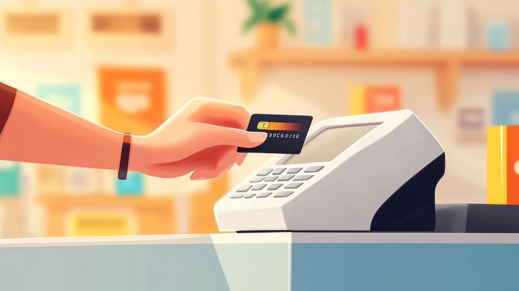 credit card transaction in store