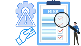 high risk banner clip board and check list.