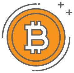 Cryptocurrency symbol.
