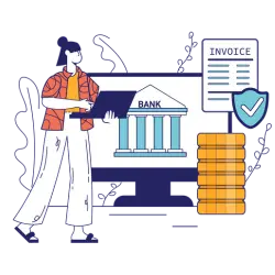 A woman checking her bank statements and invoices for a Stripe EEA STEL Aggregation.