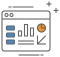 A dashboard screen with graphs on it. 