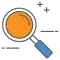 Orange magnifying glass.