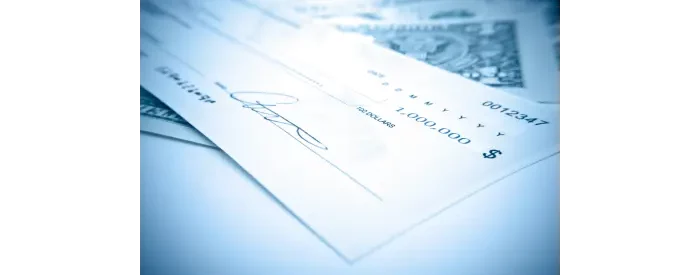 a check ready to be sent online