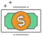 Orange dollar bill