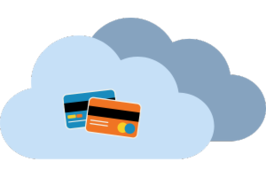 cloud with credit cards