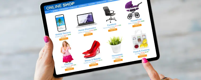 computer screen with different online stores showing the differences between pietra vs shopify (1) (1)