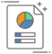 A document with a pie chart.