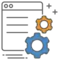 Template and settings symbols.