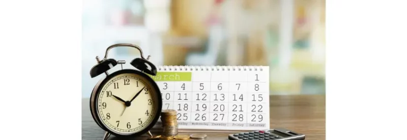 Clock and calendar for monitoring Shopify sales tax.