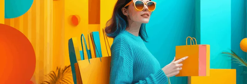 This woman compares sellvia vs shopify while shopping for her favorite items.