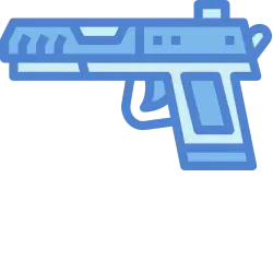 A blue gun sold with a Hawaii FFL.