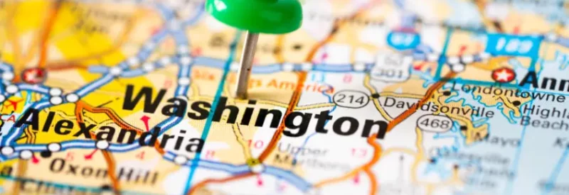 A map of Washington, a state where you can get your FFL.