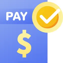 A phone with the word 'Pay' and a dollar sign, using Authorize.net.