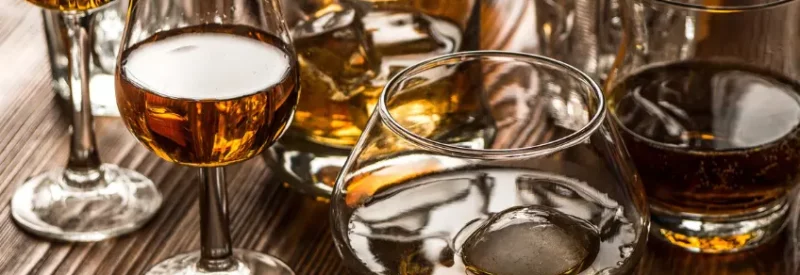 Glasses of alcohol sold through a South Carolina liquor license.