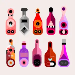 A collection of a liquor bottles sold through a Washington liquor license.