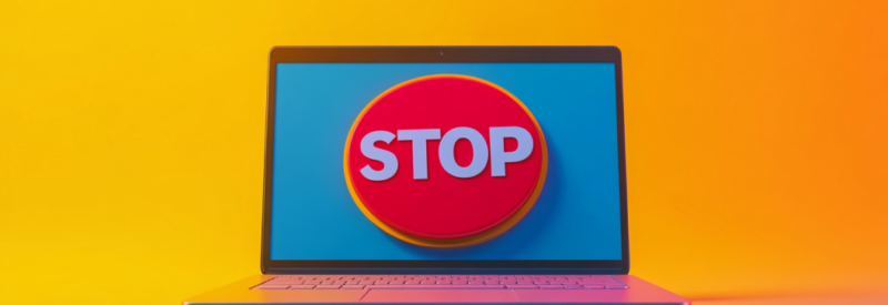 stop payment button on laptop