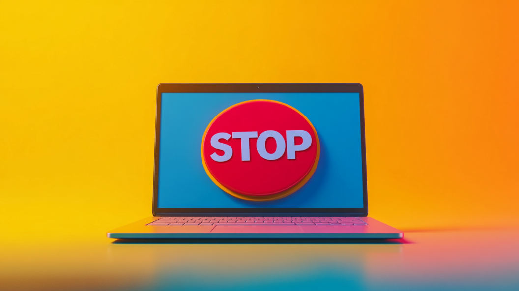 stop payment button on laptop