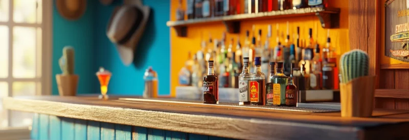 Texas bar with liquor bottles