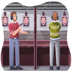 Two merchants at a shooting range trying to qualify for a Michigan FFL.