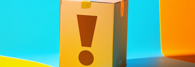 Warning symbol on misrouted dishonor return box