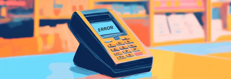 Error message on terminal to represent ACH return code R69.