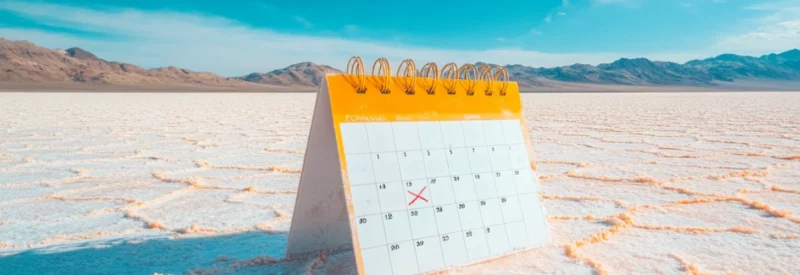 Invalid date on calendar in salt flat