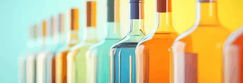 liquor bottles in a row with liquor license indiana