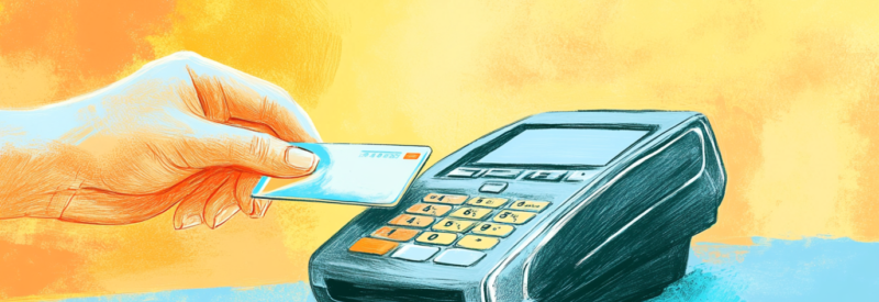 someone tapping card on terminal, to clear decline code 93