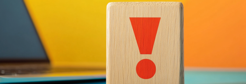 An R84 return code error on a wooden cube next to a laptop