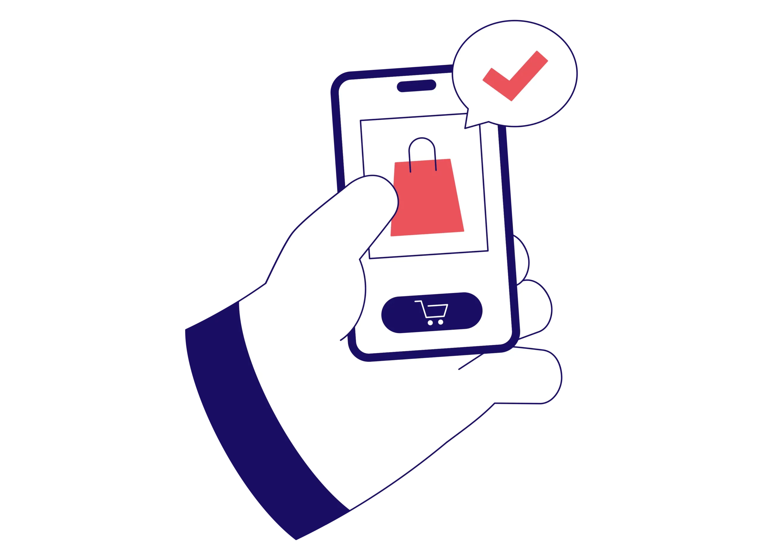 a hand holding a mobile device with an eCommerce shop on it built on one of the alternatives to gumroad